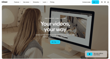 What the Vimeo homepage looks like.
