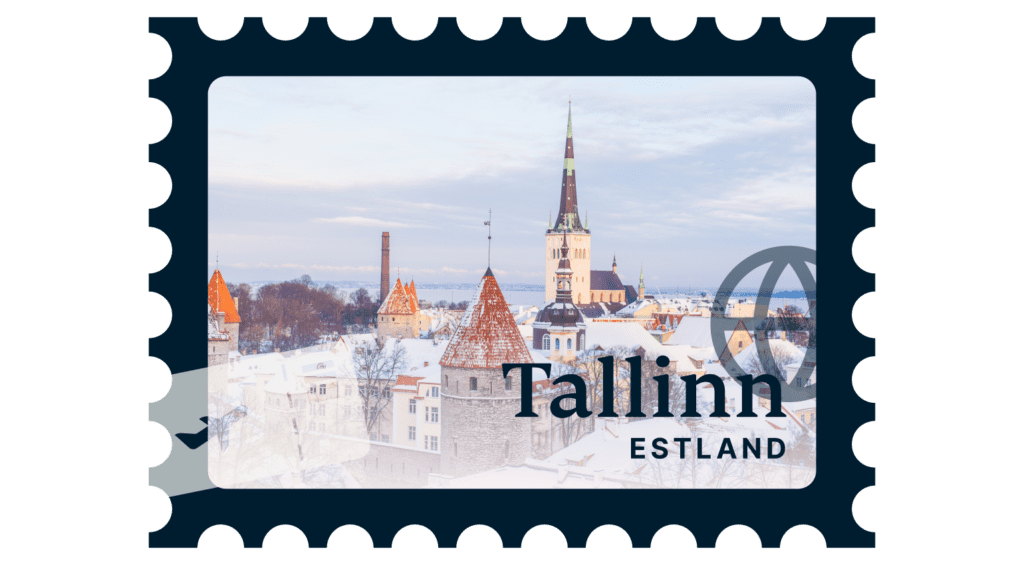 Tallinn, dargestellt auf einer Briefmarke