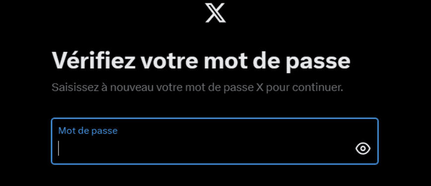 vérifier le mot de passe Twitter