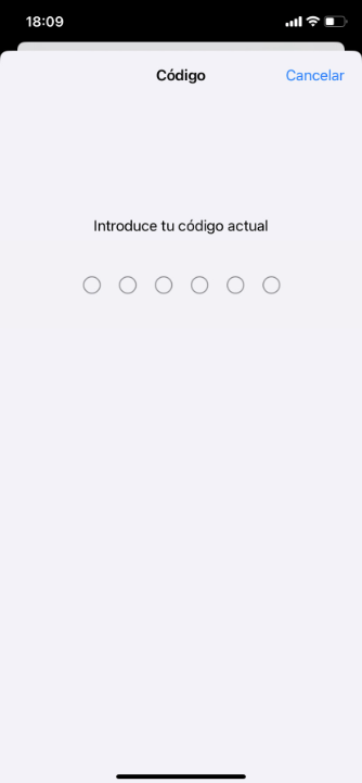 iPhone Change Passcode screen.