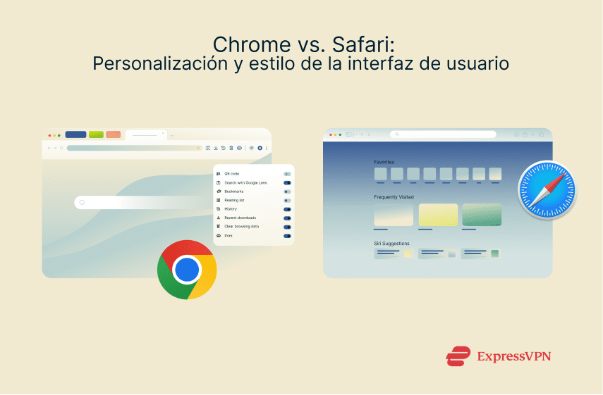 Illustration Chrome Vs Safari Customization And Ui Style Es