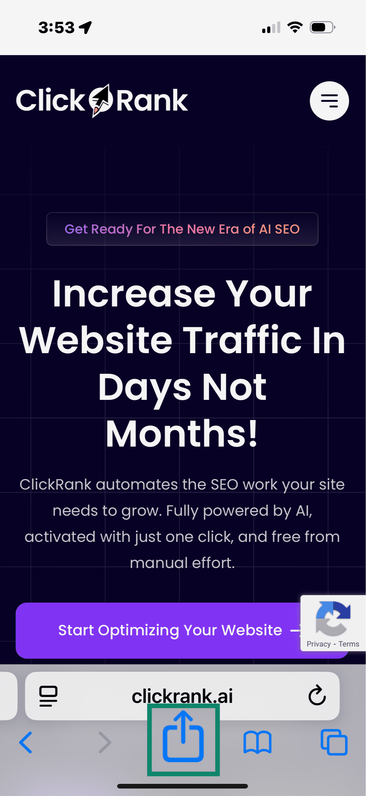 Sharing an image over iOS.