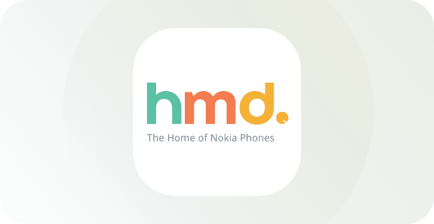 Logo HMD Global na białym tle