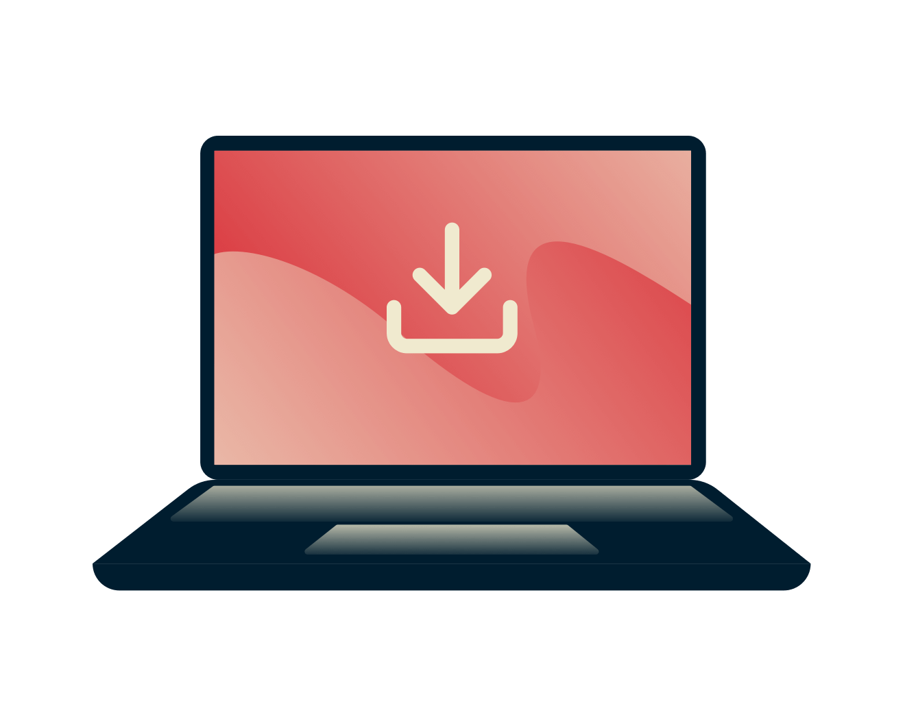 ดาวน์โหลดโดยไม่ระบุชื่อแล็ปท็อปที่มีไอคอนดาวน์โหลด