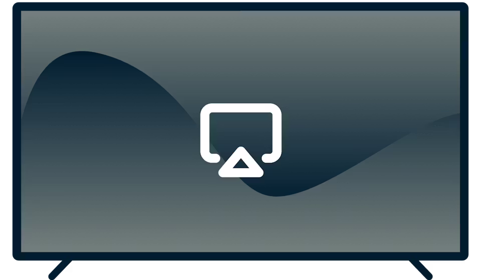 AirPlay-logoen på en tv.