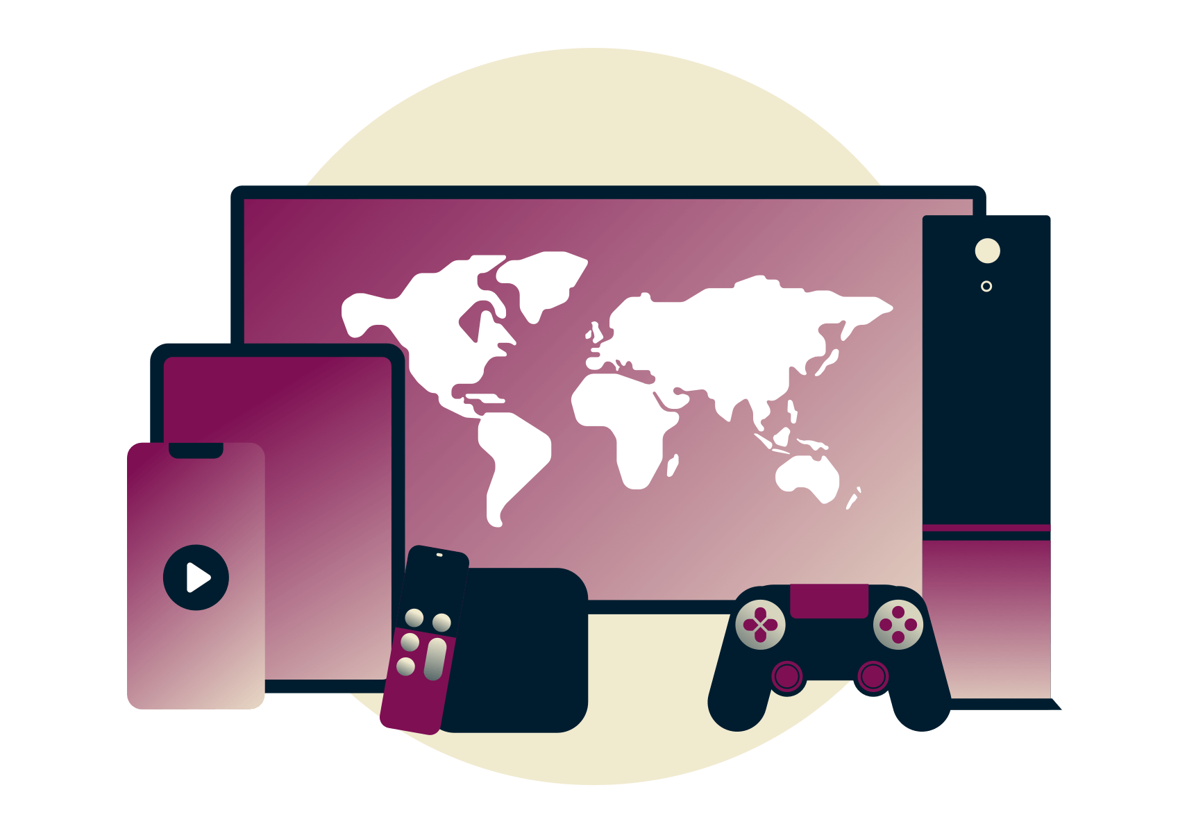 パソコンのモニター上のアメリカのNetflix