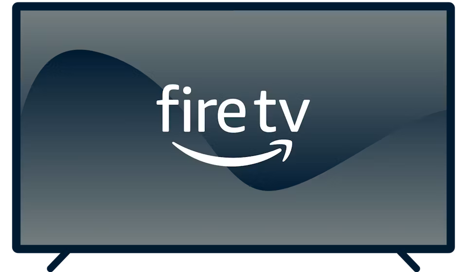 Amazon Fire TV-logo på en TV.
