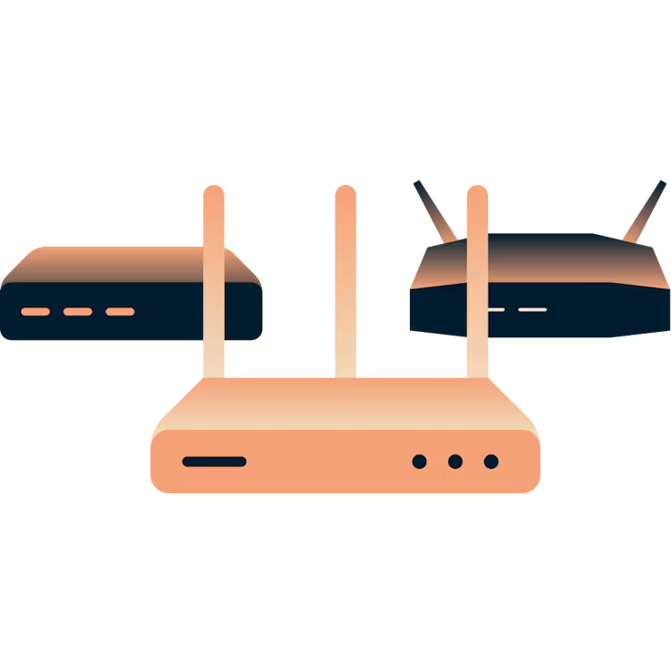 Tre diversi router.