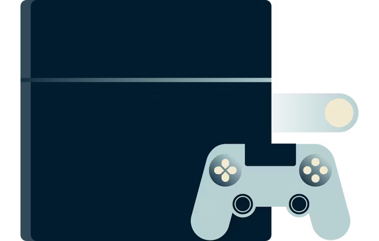 PlayStationのコントローラー。