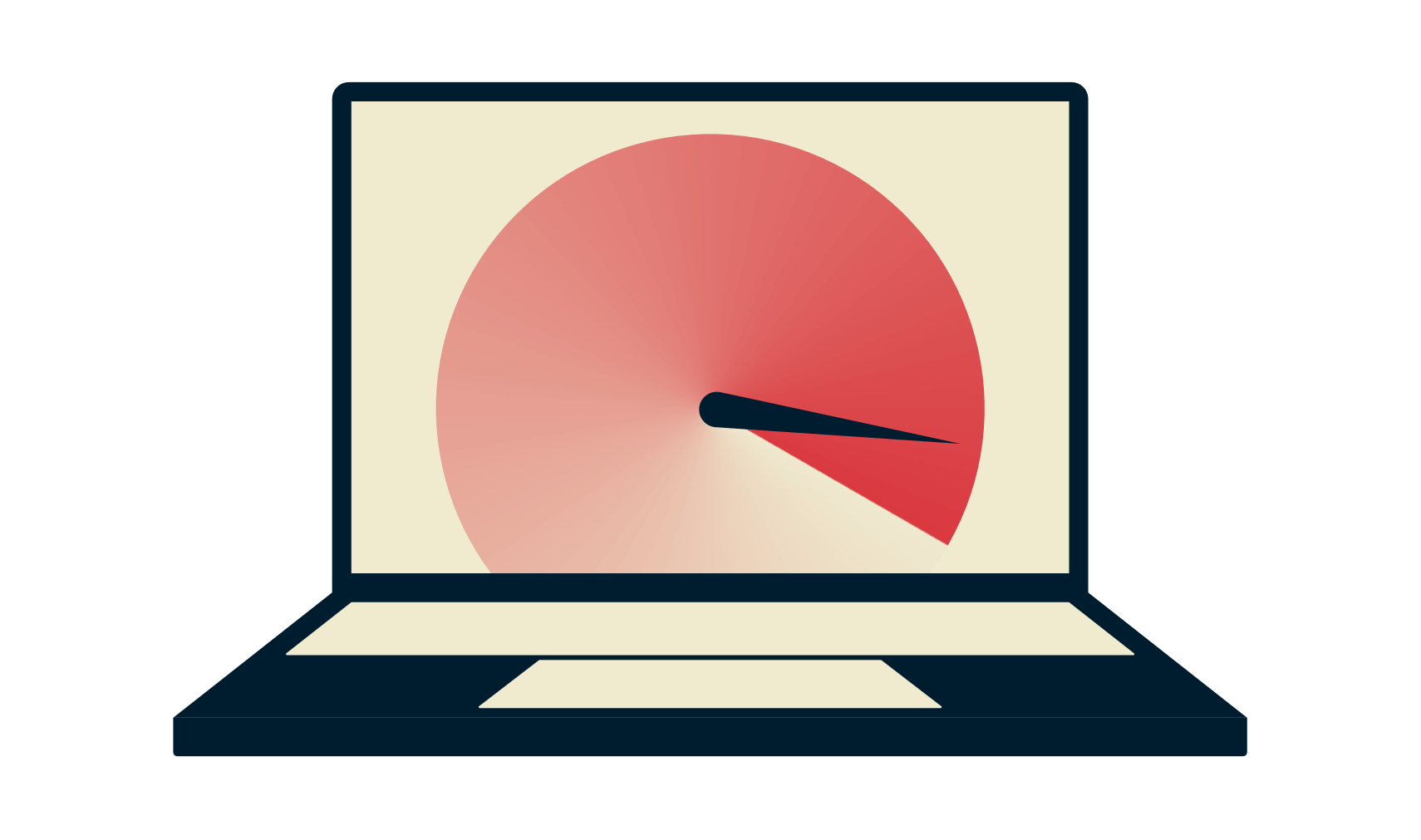 Laptop z prędkościomierzem