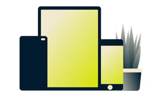 Telefony komórkowe i tablet jednocześnie połączone z VPN.