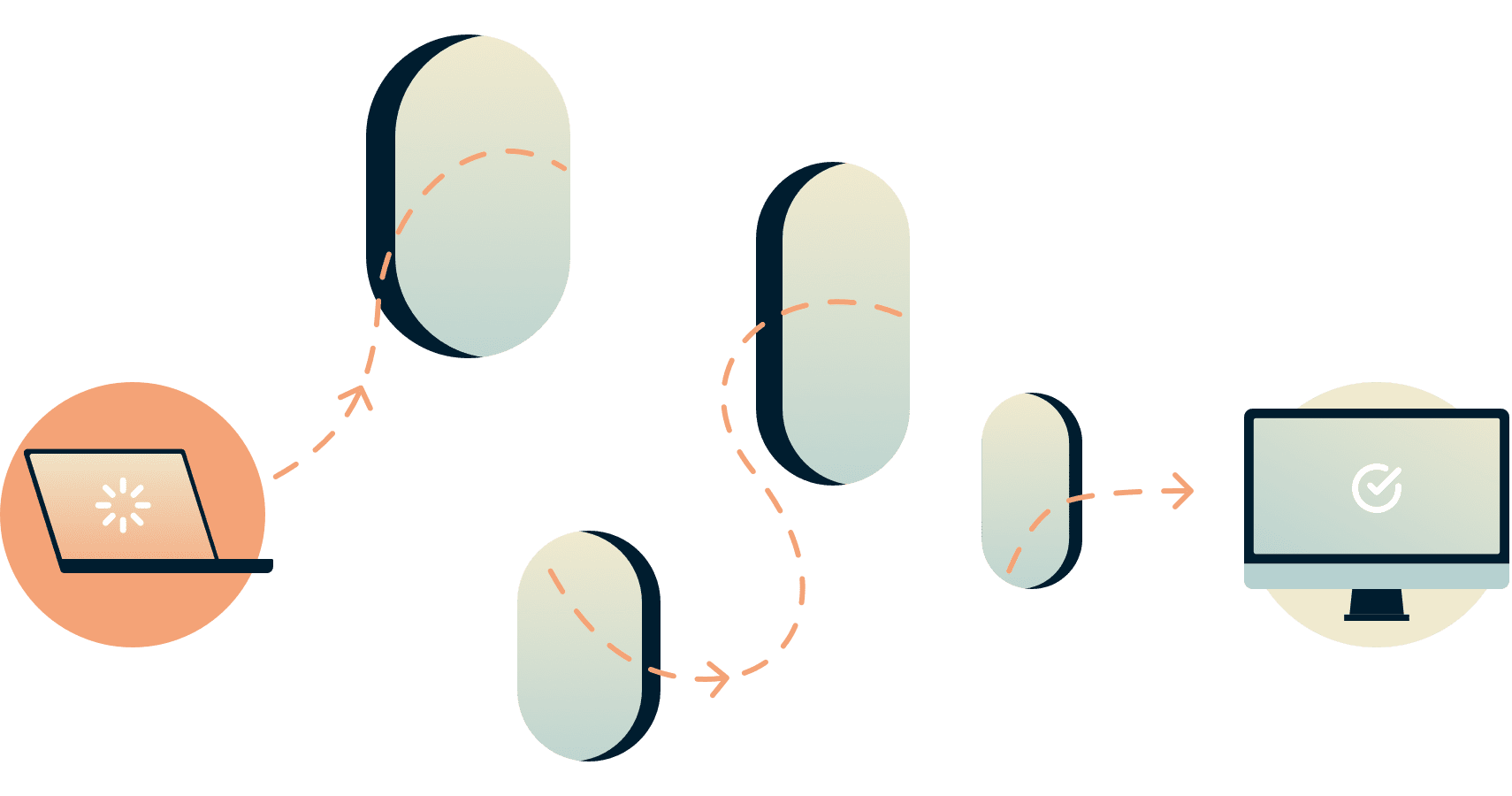 แล็ปท็อปที่กำลังเชื่อมต่อไปยังหลุมต่าง ๆ เพื่อเข้าถึงคอมพิวเตอร์อีกเครื่อง