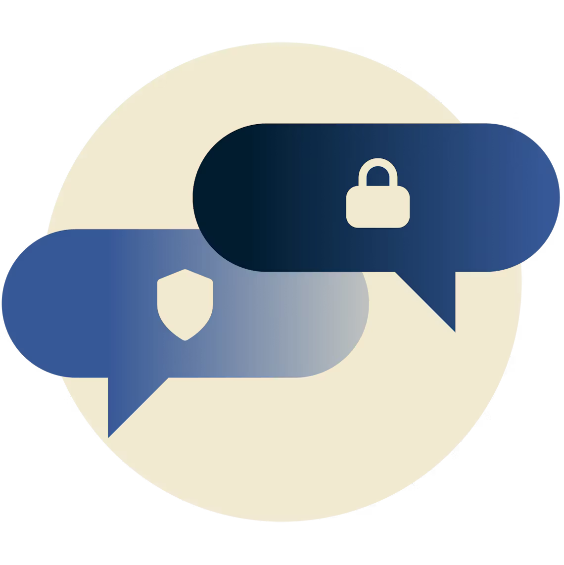 ฟองแชทกับกุญแจและโล่