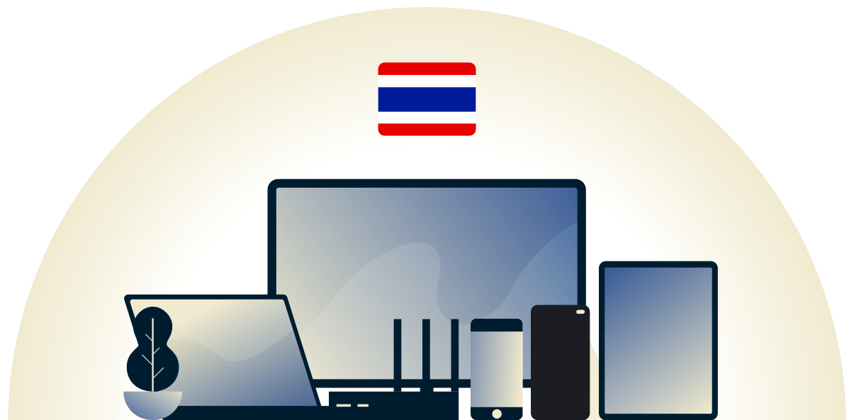 Thailand VPN skyddar en mängd olika enheter.