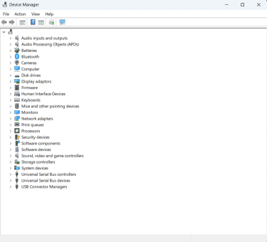 The Windows Device Manager utility.