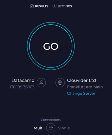 Speedtest website