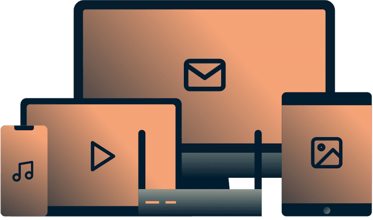 Alle apparaten met pictogrammen erop.